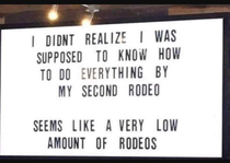 This isnt your first rodeo