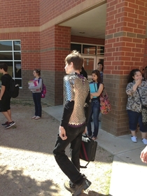 This kid at my school makes chain mail wears it and refuses to take it off when asked by teachers