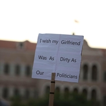 This lebanese protestor gets it