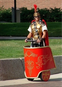 This man knows how to ride a Segway