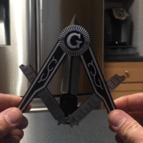 This Masonic knife is incredibly designed