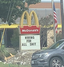 This McDonalds sign is missing a very important letter