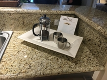 This model home decorator has no idea how a french press works