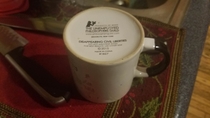 This mug says For best results use other side