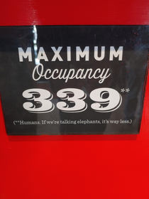 This occupancy sign at my local Red Robins yuuummmm