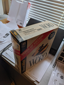 This old copy of Word is literally five pounds