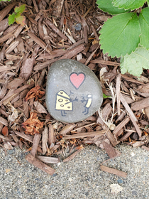 this painted rock I found today at the park