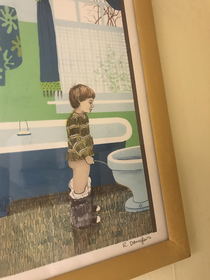 This painting my grandma has in her bathroom really disturbs me