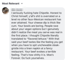 This person hates Chipotle on a whole new level