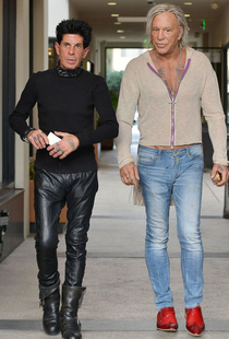 This photo of Mickey Rourke looks like theyre prepping for an offbrand Zoolander movie