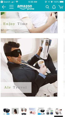 This photo used for a sleep mask on Amazon