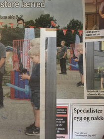 This picture of a boy in my local newspaper