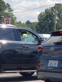 This poodle yesterday with a yellow mohawk down its head and back in Virginia