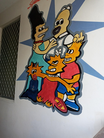 This potrait of the simpsons at my local clinic