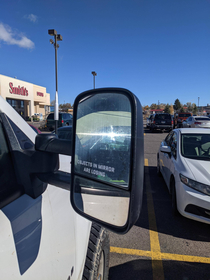 This random mirror in the parking lot