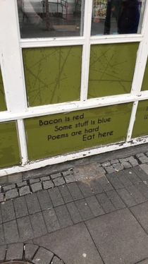 This restaurants poem
