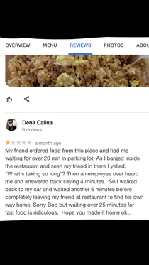 This review for a local Chinese restaurant