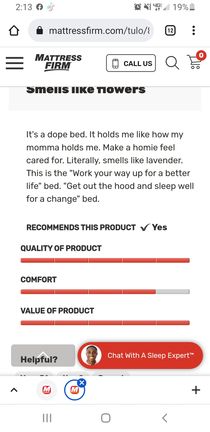 This review I found mattress shopping last month gave me a good giggle