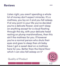This review I found while shopping for a mattress
