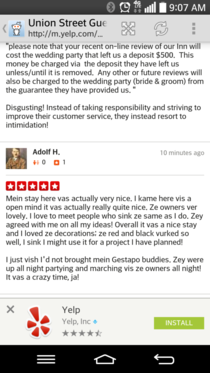 This review of the hotel that charges for bad reviews