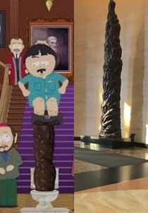 This sculpture in the lobby where i work Got a fair idea of where the inspiration for it came from