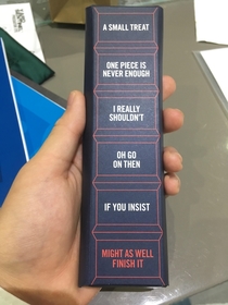 This self aware chocolate bar