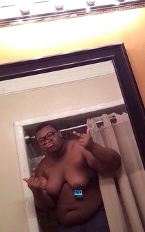 This selfie looks like it required some skill