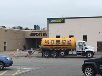 This septic tank truck