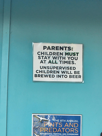 This sign at a local brewery