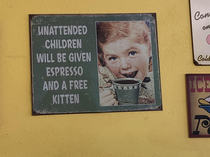 This sign at a local ice cream shop