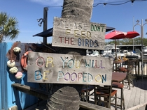 This sign at a seaside eatery