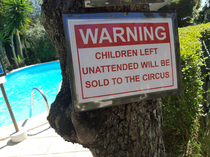 This sign at the pool