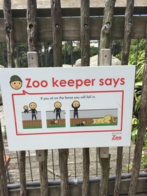 This sign at Wellington Zoo NZ