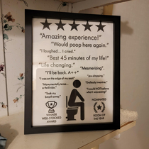 This sign in one of my girlfriends dads bathrooms