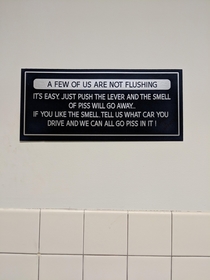 This sign in the bathroom at work