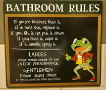This sign in the bathroom of a local coffee shop