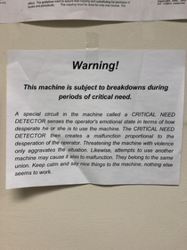 This sign next to the copier at my school