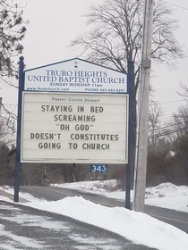 This sign outside a local church