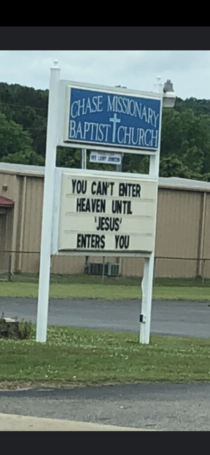 This sign outside our local church
