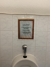 This sign over the pissoir at my glider club