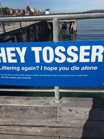 This sign trying to stop people from littering