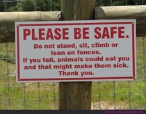 This signs clearly states how u should be very careful while visiting zoos in India