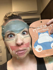 This Snorlax Facemask is Terrifying