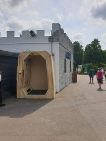 This stand-in dryer looks like a Star Trek holodeck exit