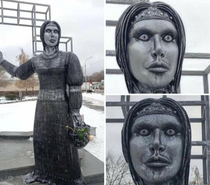 This statue that was erected in my area is scaring children