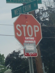 This stop sign in my town