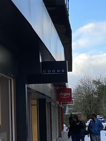 This store called Peacocks not checking their sign