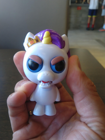 This super evil unicorn my son got from Burger king 