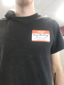 This t-shirt my coworker is wearing
