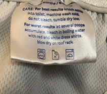 This tag on my daughters reusable swim diaper